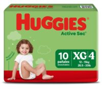 PAÑAL HUGGIES ACTIVE SEC TALLA XG